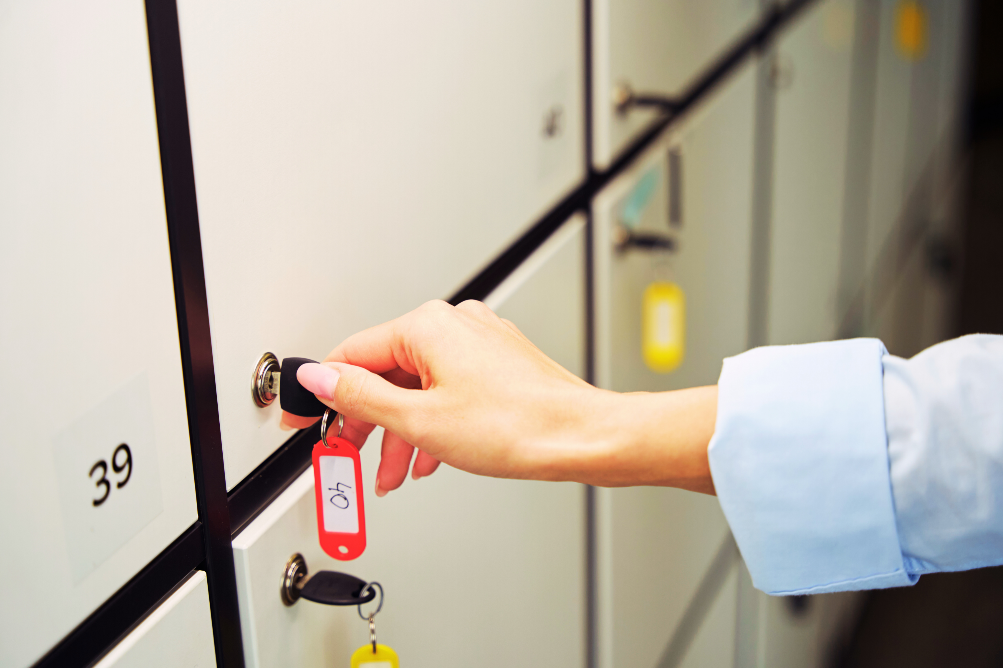 受付とロッカーの利用